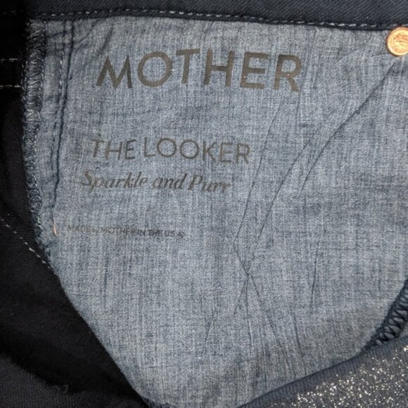 Mother the Looker Jeans Blue Sparkle Sz 31 - Picture 7 of 8